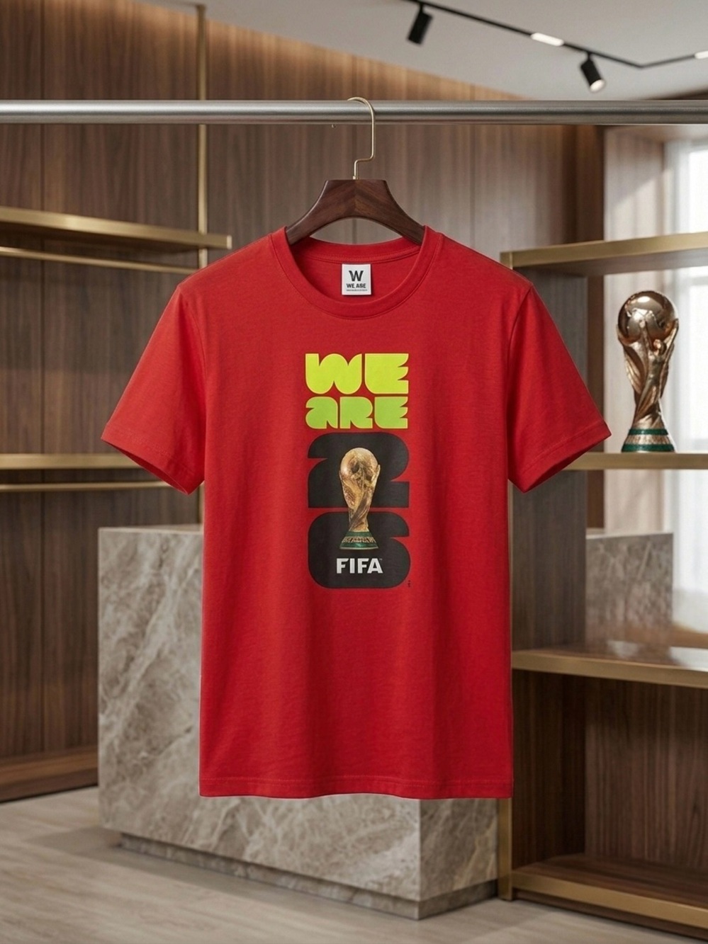 WE ARE FIFA Red Graphic Short Sleeve Tee Size Large Brand New